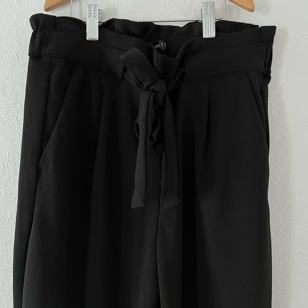 Dynamite black paper bag dress pants